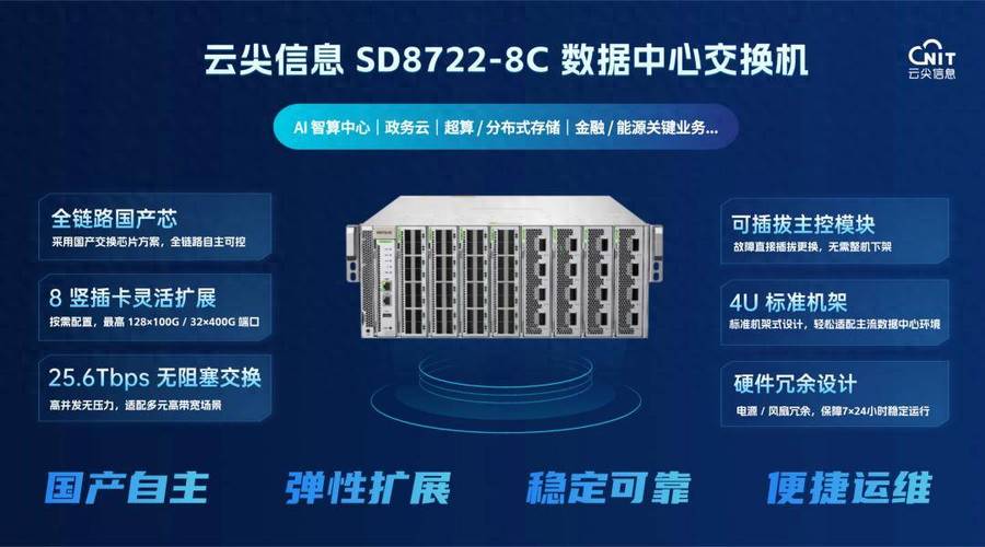 云尖信息SD8722网络交换机 面向云时代的高性能接入解决方案